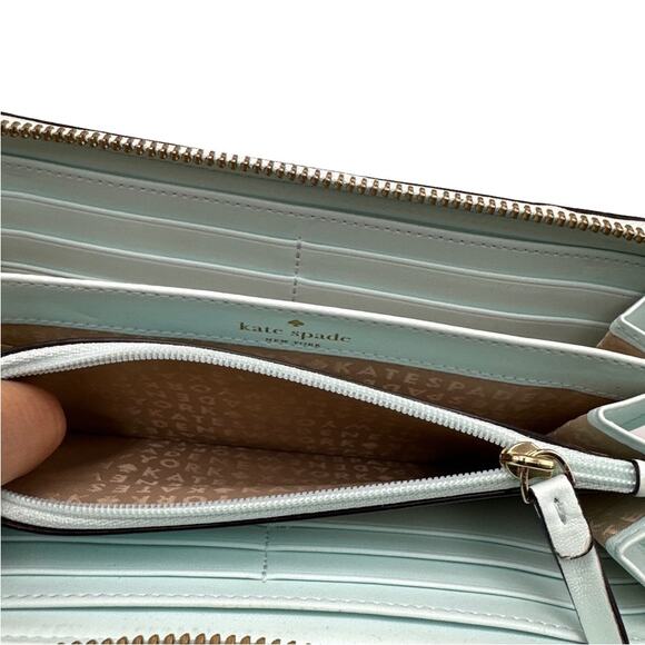 KATE SPADE New York Mint Green Zip Around Wallet - Picture 7 of 9